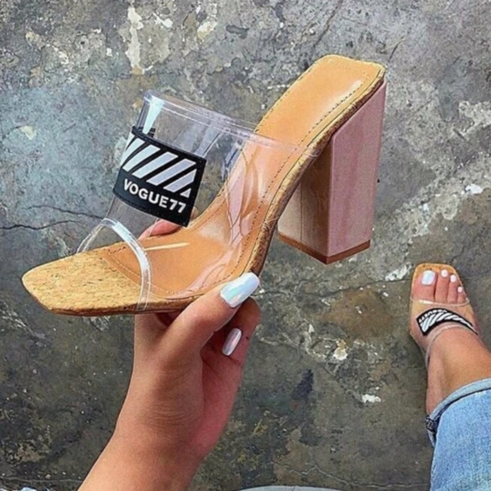NEW Vogue Block Heel- Nude